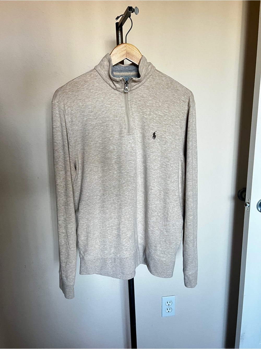 Polo by Ralph Lauren Beige Half-Zip Sweater size M